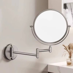مرآة مكبرة للحائط قابلة للطي مقاومة للصدأ Wall-Mounted Folding Magnifying Mirror – Rust Resistant