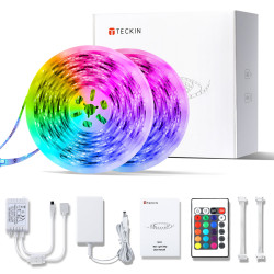 RGB بطول 10 أمتار مع ريموت متعدد الألوان والأنماط 10-meter RGB light with multi-color and multi-pattern remote control