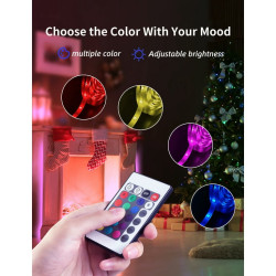 RGB بطول 10 أمتار مع ريموت متعدد الألوان والأنماط 10-meter RGB light with multi-color and multi-pattern remote control
