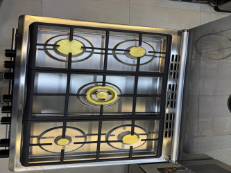 طباخ ميلانو الإيطالي 5 مشاعل97 CH ستيل 97 CH Italian Milano Cooker, 5 Burners, 90x60