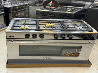 طباخ ميلانو الإيطالي 5 مشاعل97 CH ستيل 97 CH Italian Milano Cooker, 5 Burners, 90x60