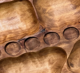 قطعة تقديم من الخشب الطبيعي Natural Wood Serving Piece