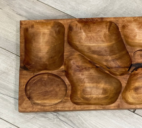 قطعة تقديم من الخشب الطبيعي Natural Wood Serving Piece