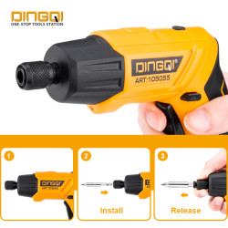 دريل شحن فتح براغي مع سيت لبه دنجي Cordless drill for opening screws with bit set