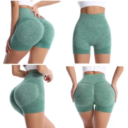 شورت نسائي رياضي عالي الخصر لرفع وتكبير الأرداف وشد البطن Sicoozoe Women's High Waist Booty Lifting Shorts