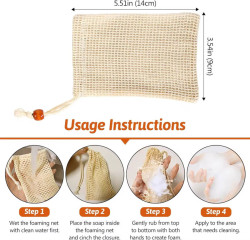 ليفة صابون طبيعية من ألياف السيزال Natural Sisal Soap Saver Bag