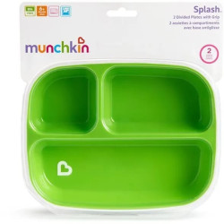 اطباق مقسمة للاكل للاطفال عدد2 2Divided Plates With Grip