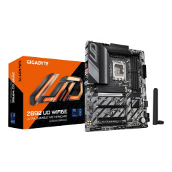 لوحة أم جيجابايت Z890 UD واي فاي 6E بحجم ATX – مقبس LGA 1851، ذاكرة DDR5 ، PCIe 5.0/M.2، USB4 Gigabyte Z890 UD WIFI6E ATX Motherboard – LGA 1851, DDR5 up to 9066 MT/s (OC), PCIe 5.0/M.2, USB4, Wi‑Fi 6E, 2.5 Gb LAN