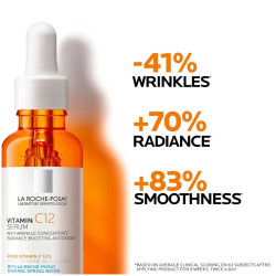 سيروم لا روش بوزيه فيتامين C12 النقي لتجديد البشرة La Roche-Posay Pure Vitamin C12 Serum
