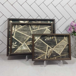 طقم صواني "مودرن" خشب : Modern Wooden Tray Set.