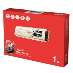 محرك أقراص الحالة الصلبة XPG MARS980PRO PCIe Gen5 x4 M.2 - تبريد نشط بمروحة توربينية،  سعة تخزين 1 تيرابايت، متوافق مع PS5 XPG MARS 980 PRO PCIe Gen5 x4 M.2 2280 SSD – Active Turbo-Fan Cooling, 14,000/13,000 MB/s, 1TB, PS5-Compatible
