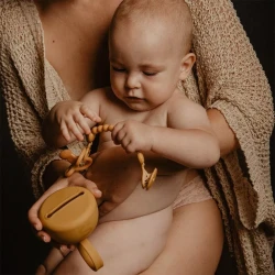 حامل للهايات من السيليكون اصفر S SOOTHER HOLDER SILICONE MUSTARD I3