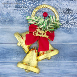 زينة اجراس الكريسمس الذهبية Golden Christmas bells