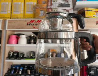 غلاية زجاج طابقين 2 لتر Two-tier glass kettle - 2 liters