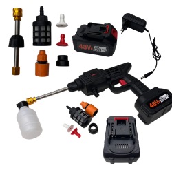 مسدس غسيل ضغط عالي لاسلكي 48 فولت من  (فارة غسيل). 48V Cordless High Pressure Washer Gun (Washing Machine).