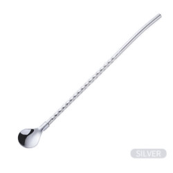 قصبة ستيل متعددة الاستخدام 2 في 1 (قصبة + ملعقة) 2 in 1 Stainless Steel Straw with Spoon