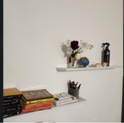 رف خشبي جداري عائم 70 سم Wooden Floating Wall Shelf 70 cm