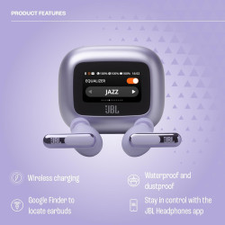سماعات JBL Live Beam 3 اللاسلكية الحقيقية المانعة للضوضاء - بنفسجي JBL Live Beam 3 True wireless Noise Cancelling-Purple
