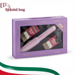 كاوية شعر تيتانيوم ايطالي سوبر ماكس مع علبتين كيراتين حرارة 1588 Italian Titanium Hair Straightener