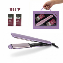 كاوية شعر تيتانيوم ايطالي سوبر ماكس مع علبتين كيراتين حرارة 1588 Italian Titanium Hair Straightener