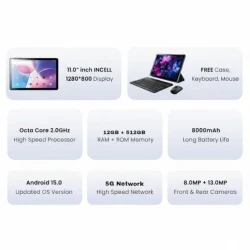 تابلت اوتيتو بحجم عملاق مع ضمان ست اشهر   Oteeto Tablet 14pro مع هدايا شاشة 11انج وذاكرة 512GB (الاصدار المحدود) Oteeto Tablet 14pro Giant Size Tablet with 11-inch Screen and 512GB Memory (Limited Edition)