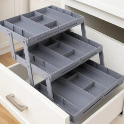 منظم رفوف للمكياج و المجوهرات والقرطاسية و الادوات المكتبية قابل للتكبير و التصغير Folding storage box