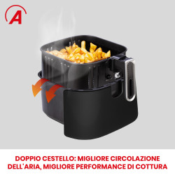 قلاية هوائية أرديس إلدورادا إيطالية أصلية 6.5 لتر رقمية بقوة 1600 واط Ardis Eldorada Italian Original 6.5L Digital Air Fryer, 1600W