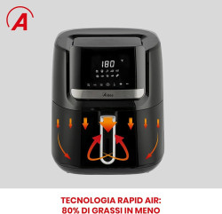 قلاية هوائية أرديس إلدورادا إيطالية أصلية 6.5 لتر رقمية بقوة 1600 واط Ardis Eldorada Italian Original 6.5L Digital Air Fryer, 1600W