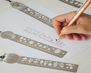 فاصلة كتب معدن Steel Bookmark