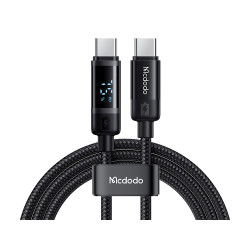كابل الشحن السريع Mcdodo USB-C إلى USB-C 602 مع شاشة عرض مستوى البطارية Mcdodo USB-C to USB-C 602 Fast Charging Cable with Battery Level Display