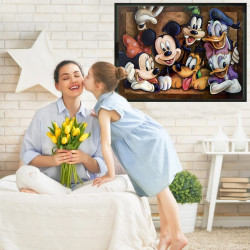 لوحة تلوين بالأرقام ميكي ماوس 50×40 سم للرسم والاسترخاء Mickey Mouse coloring board by numbers 50x40cm for drawing and relaxation