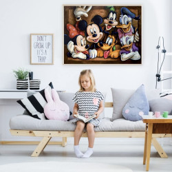 لوحة تلوين بالأرقام ميكي ماوس 50×40 سم للرسم والاسترخاء Mickey Mouse coloring board by numbers 50x40cm for drawing and relaxation