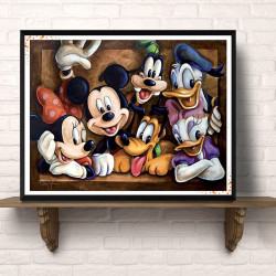 لوحة تلوين بالأرقام ميكي ماوس 50×40 سم للرسم والاسترخاء Mickey Mouse coloring board by numbers 50x40cm for drawing and relaxation