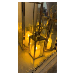 سيت فوانيس ثلاثي ذهبي Three-piece foam lantern set