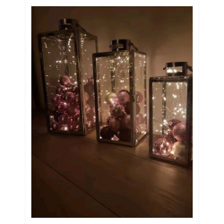 سيت فوانيس ثلاثي ذهبي Three-piece foam lantern set