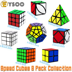 مجموعة مكعبات روبيك سحرية 8 قطع لتحفيز الذكاء للأطفال والكبار 8-piece Magic Rubik's Cube Set to stimulate intelligence in children and adults