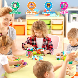 مكعب جاباس الخشبي أحجية مونتيسوري ثلاثية الأبعاد لتعليم الحيوانات للأطفال Jabbas Wooden Cube, a 3D Montessori Animals Learning Puzzle for Children