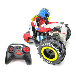 سيارة فلايتك برمائية تحكم عن بعد رباعية الدفع مع إضاءة LED Flytec Amphibious Remote Control 4x4 Car with LED Lights
