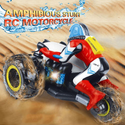 سيارة فلايتك برمائية تحكم عن بعد رباعية الدفع مع إضاءة LED Flytec Amphibious Remote Control 4x4 Car with LED Lights