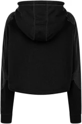 هودي قصير نسائي مطرز أسود بوما × كوشيه Puma x Koche Women's Embroidered Crop Hoodie - Black