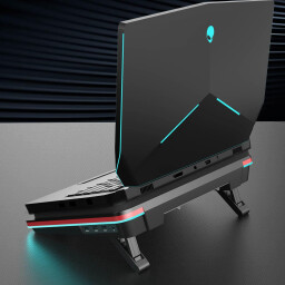 لوح تبريد لابتوب RGB بسرعة 5000 دورة/دقيقة IETS GT500V2 IETS GT500V2 5000 RPM RGB Laptop Cooling Pad