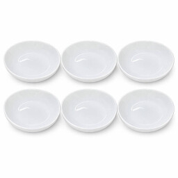 سيت أطباق تقديم دائري أبيض (6 قطع) White Serving Plates Set (6- Pieces)