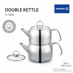 إبريق شاي مزدوج كوركماز Korkmaz Double Kettle