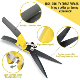 أداة تقليم حواف العشب بنصف قمر مع رأس مسنن ومرفقات Half-moon lawn trimmer with serrated head and attachments