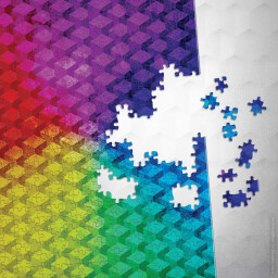 بزل جكسو الوان مكعبات Jigsaw Puzzle: The OP - Gradient Cubes (1000 Pieces)