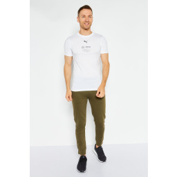 تيشيرت بوما × مرسيدس AMG للرجال بأكمام قصيرة - أبيض Puma x Mercedes AMG Men's Short Sleeve T-Shirt - White