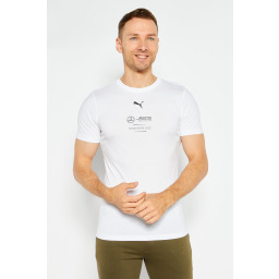 تيشيرت بوما × مرسيدس AMG للرجال بأكمام قصيرة - أبيض Puma x Mercedes AMG Men's Short Sleeve T-Shirt - White