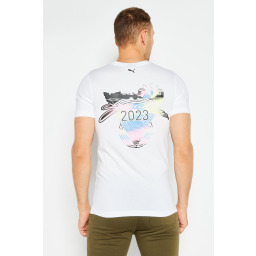 تيشيرت بوما × مرسيدس AMG للرجال بأكمام قصيرة - أبيض Puma x Mercedes AMG Men's Short Sleeve T-Shirt - White