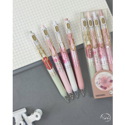 سيت اقلام جل Set of pens ,Butterfly & Rose