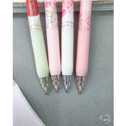 سيت اقلام جل Set of pens ,Butterfly & Rose